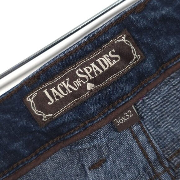 JACK OF SPADES High Rolles Jeans Men's 36x32 Comfort Fit Straight Leg - Picture 3 of 13